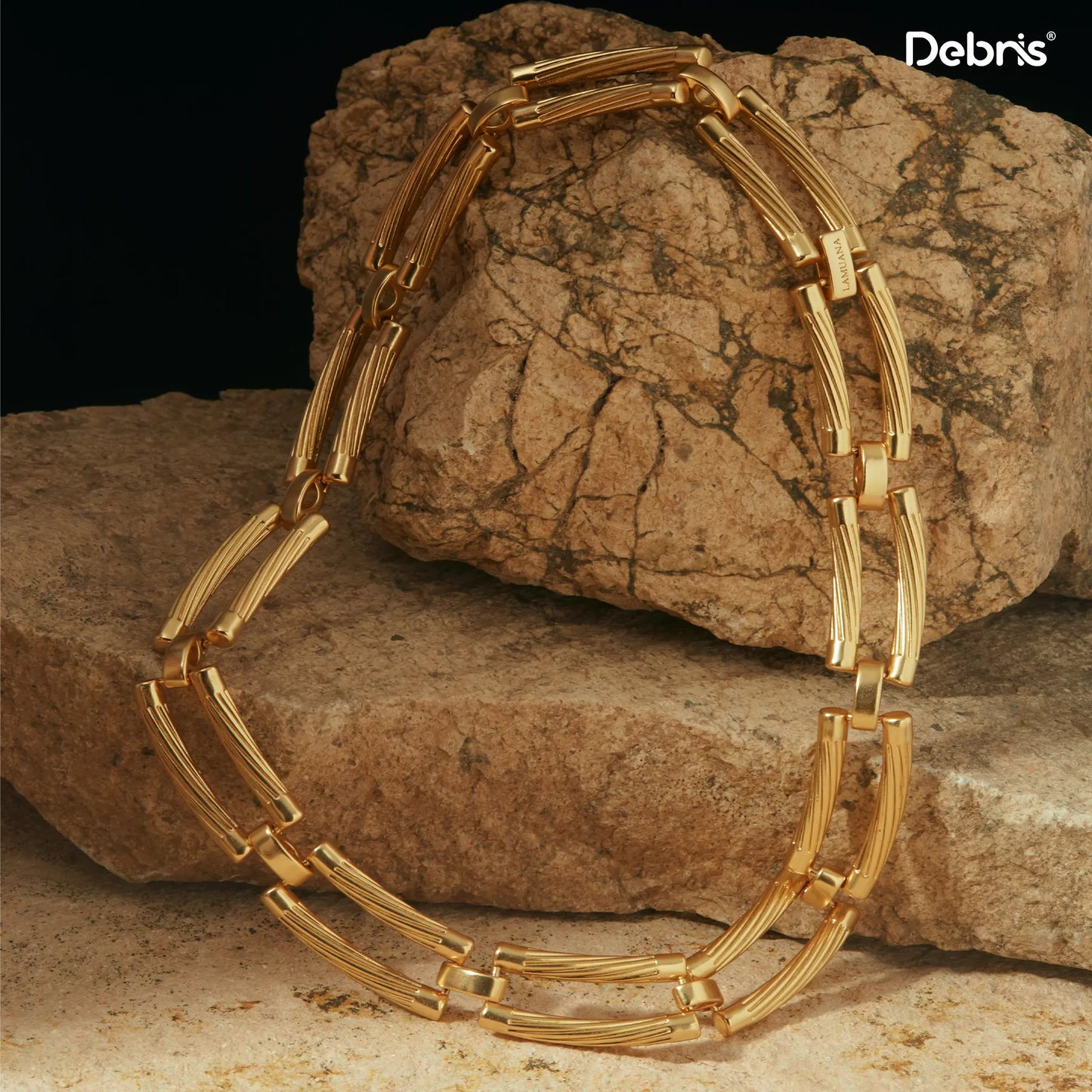 LAMUANA - Dreamlike - Matte Gold Geometric Clasp - No. 0002 Choker Necklace LAMUANA