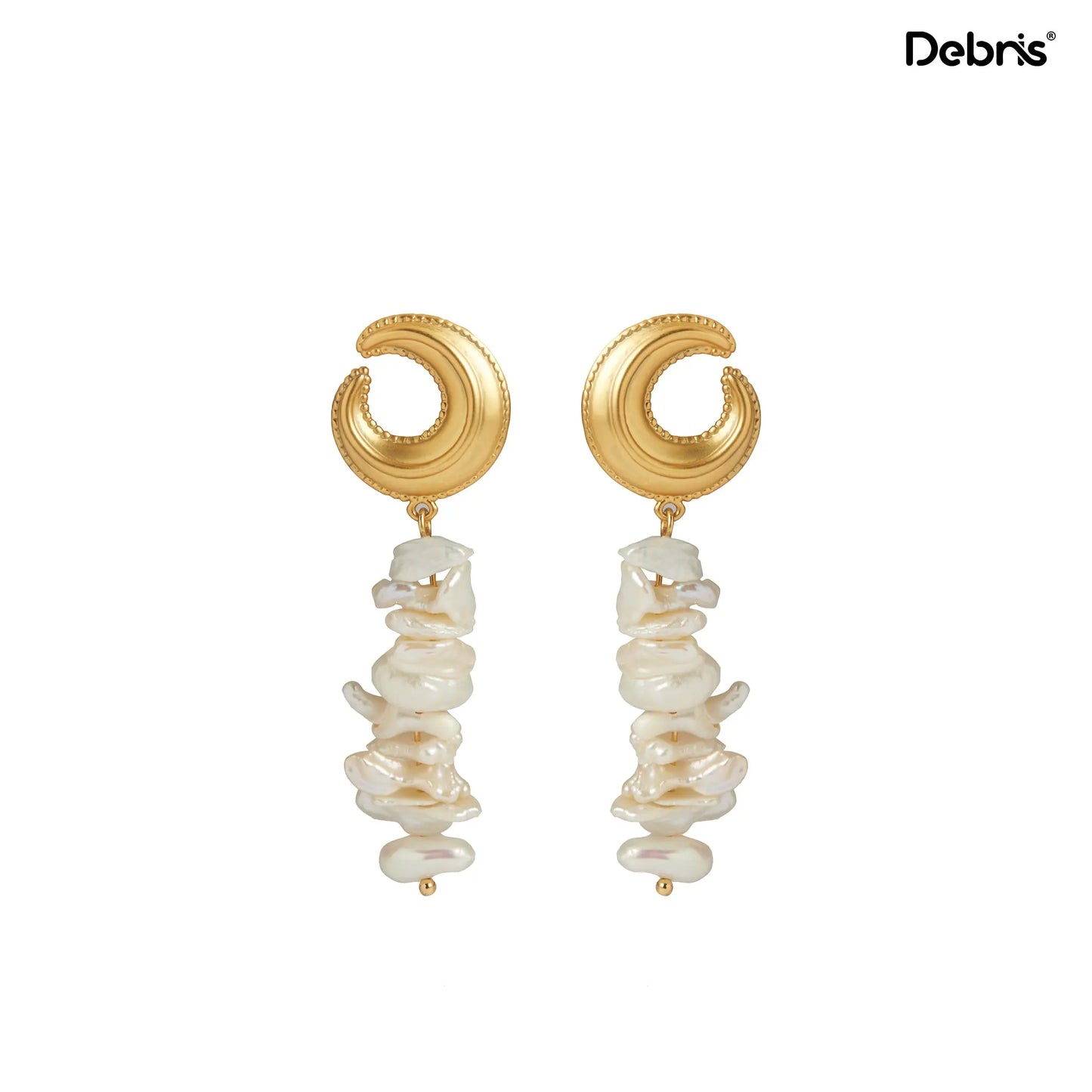 Mawa Lab - Moon in the Sea - Under the Moon - No.0001 Natural Baroque Pearl Earring Mawa Lab