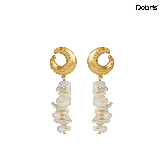 Mawa Lab - Moon in the Sea - Under the Moon - No.0001 Natural Baroque Pearl Earring Mawa Lab