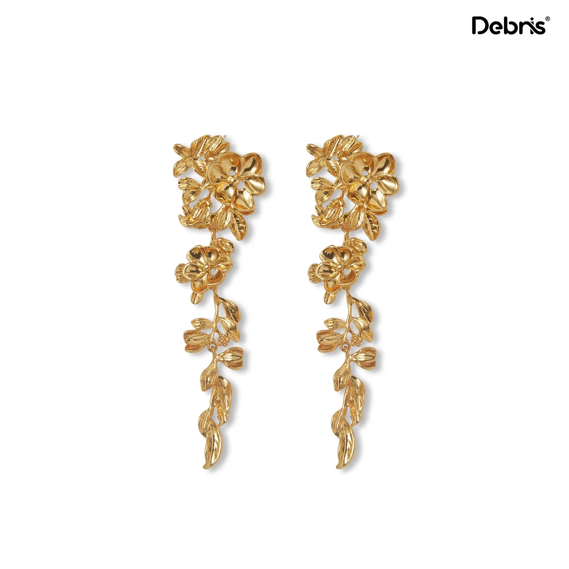 Mawa Lab - Golden Age - Golden Engraved Flower  - No.0002 Earring Mawa Lab