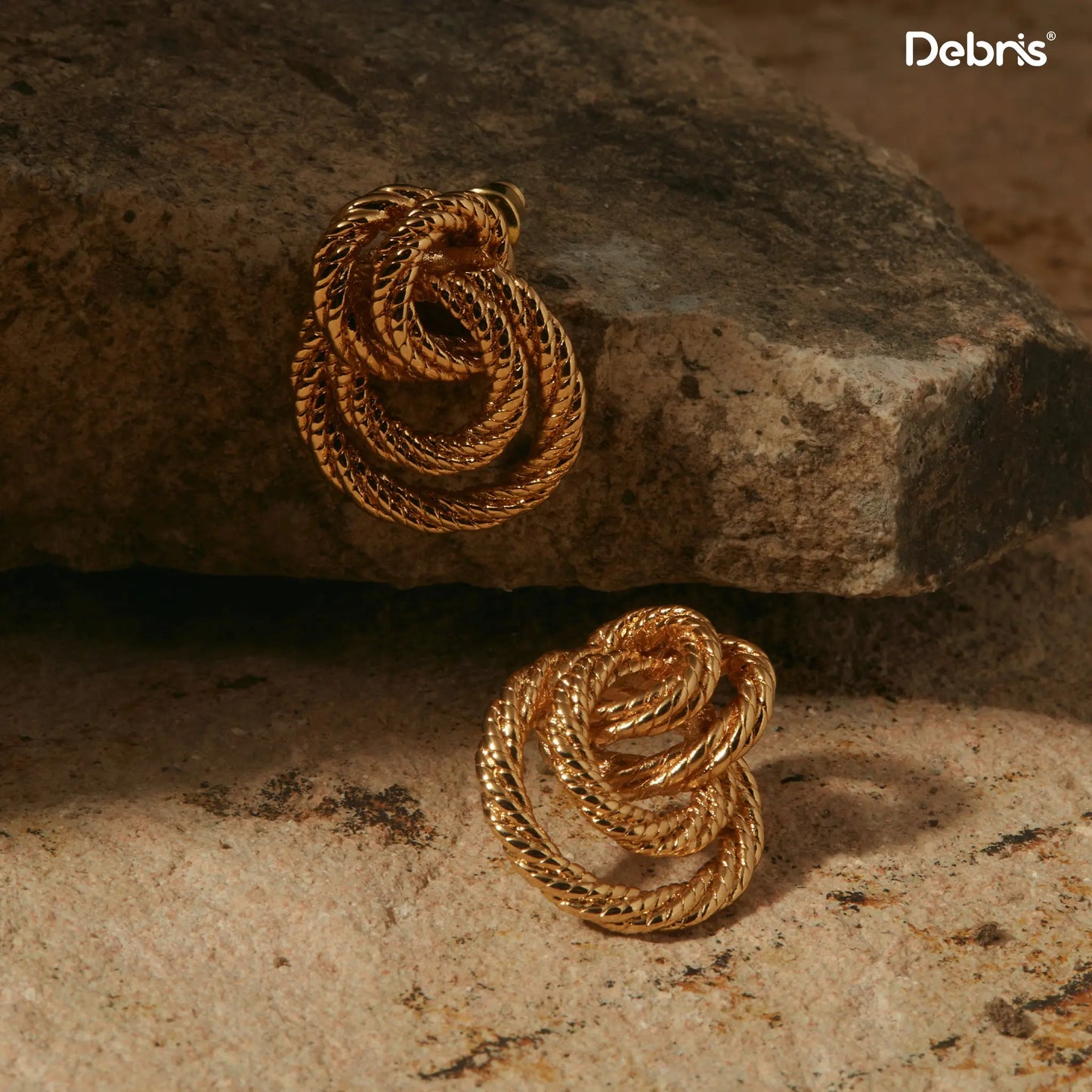 Mawa Lab - Golden Age - Interlocking Rings - No.0005 Earring Mawa Lab