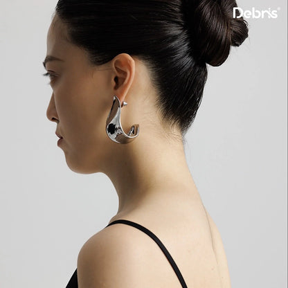 ANNXU - Four Gentlemen  - Oval Mirror Bamboo Earrings ANNXU