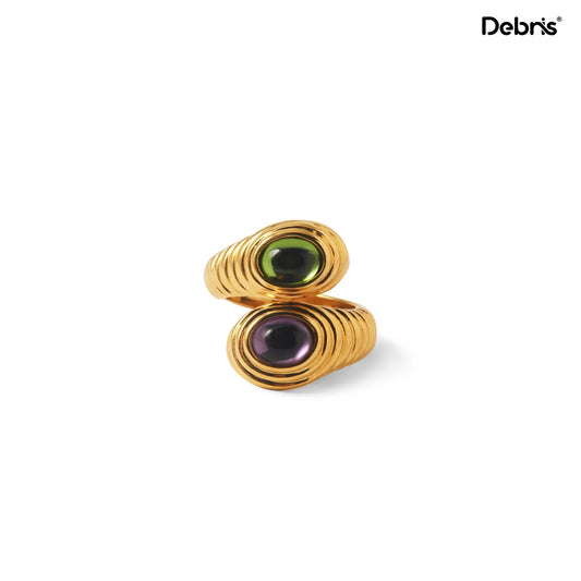 LAMUANA - Dreamlike - Bicolor Glass - No. 0001 Adjustable Ring LAMUANA